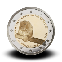 2 € coin, 250th anniversary of the National and University Library, 2024 / BU